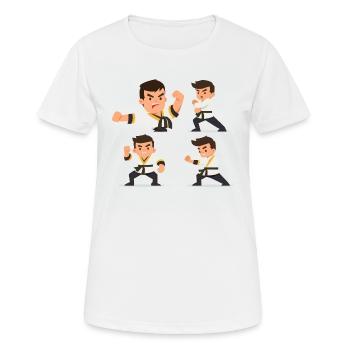Échec et mat: Stratégie d’échecs - T-shirt respirant Femme - blanc - Devant - AI Model Female 172 dark (172cm)