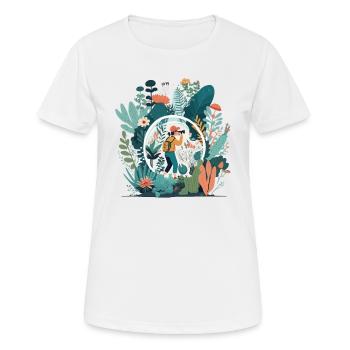 Astronomie-Liebhaber: Sternenbeobachtung - Frauen T-Shirt atmungsaktiv - Weiß - Vorne - AI Model Female 172 dark (172cm)