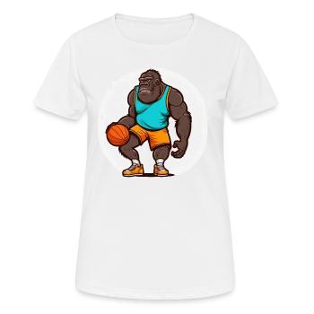 Basket-Gorilla - Women's Breathable T-Shirt - white - Front - AI Model Female 172 dark (172cm)