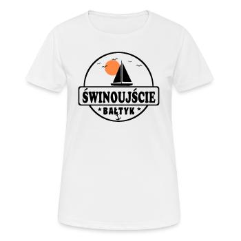 Swinemünde polnisch - Frauen T-Shirt atmungsaktiv - Weiß - Vorne - AI Model Female 172 dark (172cm)