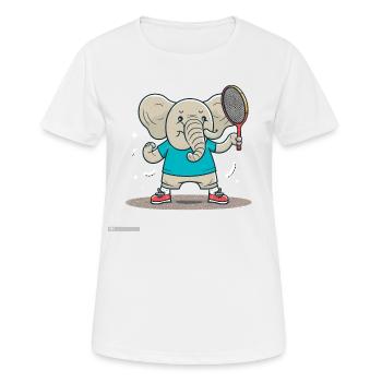 Ele-Badminton - T-shirt respirant Femme - blanc - Devant - AI Model Female 172 dark (172cm)