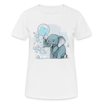 Explosion de bulles - T-shirt respirant Femme - blanc - Devant - AI Model Female 172 dark (172cm)