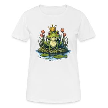 Grenouille royale - T-shirt respirant Femme - blanc - Devant - AI Model Female 172 dark (172cm)