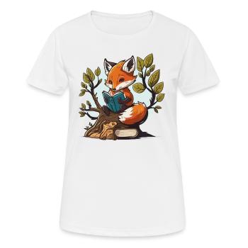 Fleißiger Fuchs - Frauen T-Shirt atmungsaktiv - Weiß - Vorne - AI Model Female 172 dark (172cm)
