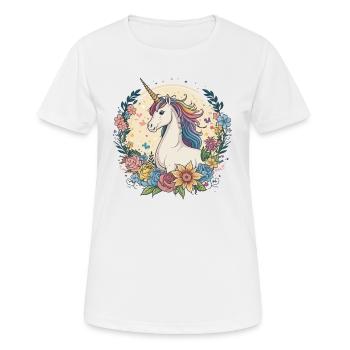 Regenbogen-Magie - Frauen T-Shirt atmungsaktiv - Weiß - Vorne - AI Model Female 172 dark (172cm)