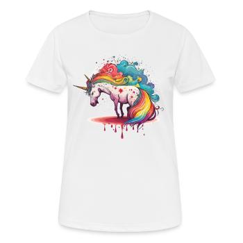 Symphonie arc-en-ciel - T-shirt respirant Femme - blanc - Devant - AI Model Female 172 dark (172cm)