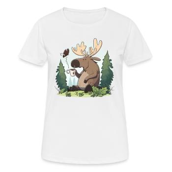 Orignal Mornin Joe - T-shirt respirant Femme - blanc - Devant - AI Model Female 172 dark (172cm)