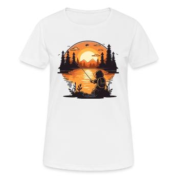 Capture des lève-tôt - T-shirt respirant Femme - blanc - Devant - AI Model Female 172 dark (172cm)