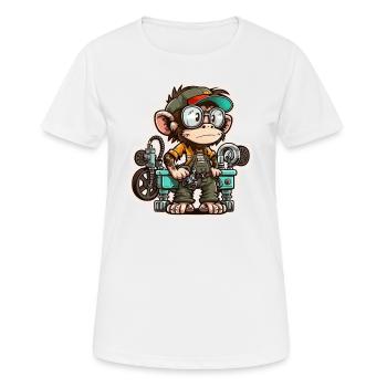 Primate déchirant - T-shirt respirant Femme - blanc - Devant - AI Model Female 172 dark (172cm)