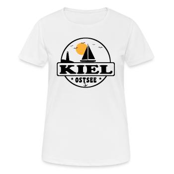 Kiel - Frauen T-Shirt atmungsaktiv - Weiß - Vorne - AI Model Female 172 dark (172cm)