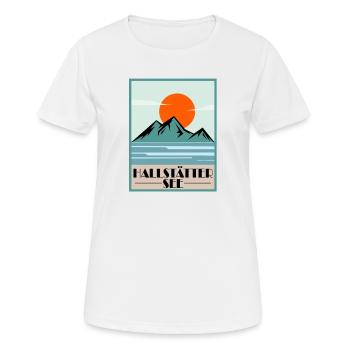 Hallstätter See - Frauen T-Shirt atmungsaktiv - Weiß - Vorne - AI Model Female 172 dark (172cm)