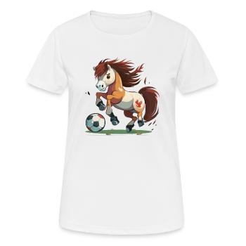 Des buts au galop - T-shirt respirant Femme - blanc - Devant - AI Model Female 172 dark (172cm)