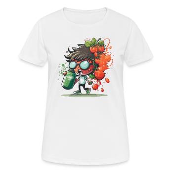 Tomaten-Melodien - Frauen T-Shirt atmungsaktiv - Weiß - Vorne - AI Model Female 172 dark (172cm)