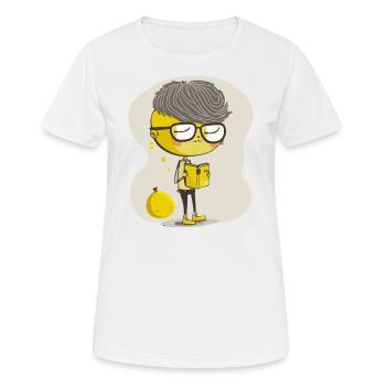 Der Lemon Chic - Frauen T-Shirt atmungsaktiv - Weiß - Vorne - AI Model Female 172 dark (172cm)