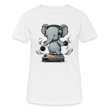 Elephant Beats - Women's Breathable T-Shirt - white - Front - AI Model Female 172 dark (172cm)