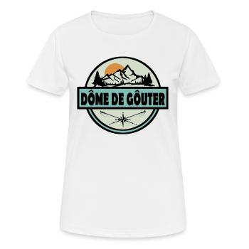 Dôme de Gouter - T-shirt respirant Femme - blanc - Devant - AI Model Female 172 dark (172cm)