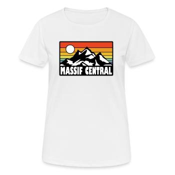 Massif central - T-shirt respirant Femme - blanc - Devant - AI Model Female 172 dark (172cm)