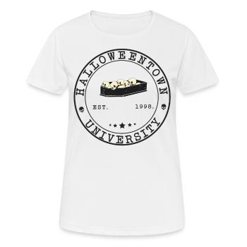 Spooky Halloween Town Design: Université de Salem - T-shirt respirant Femme - blanc - Devant - AI Model Female 172 dark (172cm)