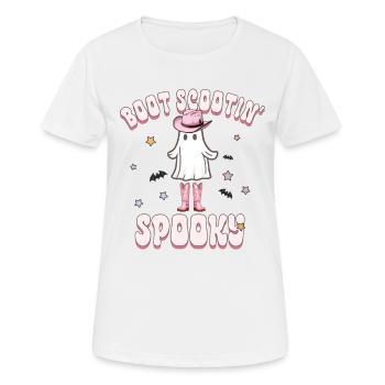 Gruseliges Halloween-Retro-Design für deine Party - Frauen T-Shirt atmungsaktiv - Weiß - Vorne - AI Model Female 172 dark (172cm)