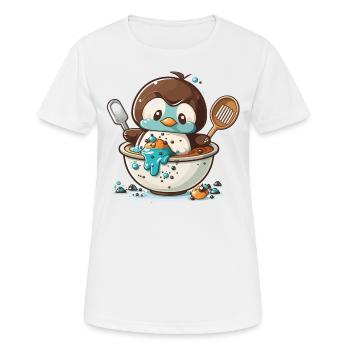 Penguin Pastry - Women's Breathable T-Shirt - white - Front - AI Model Female 172 dark (172cm)