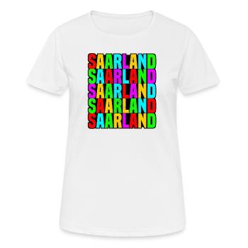 Saarland - Frauen T-Shirt atmungsaktiv - Weiß - Vorne - AI Model Female 172 dark (172cm)