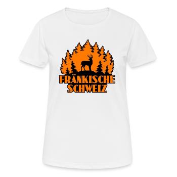 Fränkische Schweiz - Frauen T-Shirt atmungsaktiv - Weiß - Vorne - AI Model Female 172 dark (172cm)