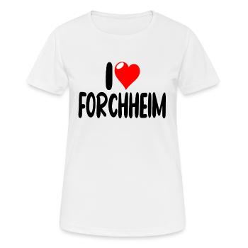 Forchheim - Frauen T-Shirt atmungsaktiv - Weiß - Vorne - AI Model Female 172 dark (172cm)