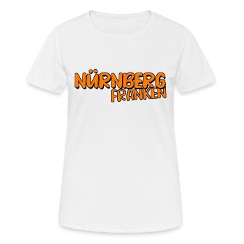 Nürnberg - Frauen T-Shirt atmungsaktiv - Weiß - Vorne - AI Model Female 172 dark (172cm)