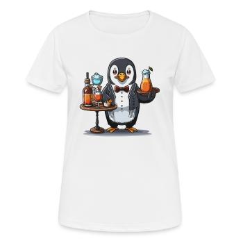 Penguins Pour - Women's Breathable T-Shirt - white - Front - AI Model Female 172 dark (172cm)