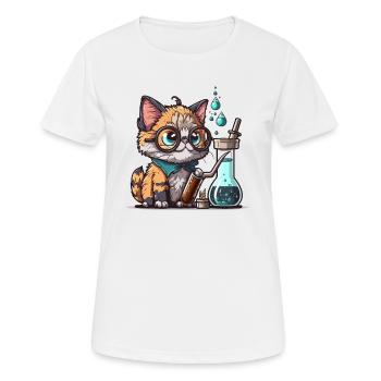 Découvertes félines - T-shirt respirant Femme - blanc - Devant - AI Model Female 172 dark (172cm)