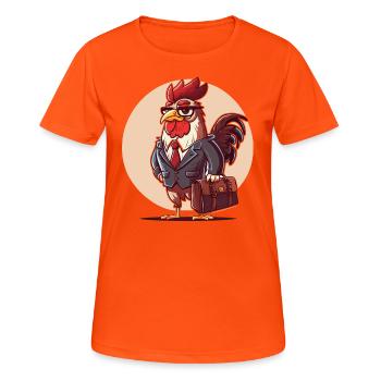 Entreprises du coq - T-shirt respirant Femme - orange néon - Devant - AI Model Female 172 dark (172cm)
