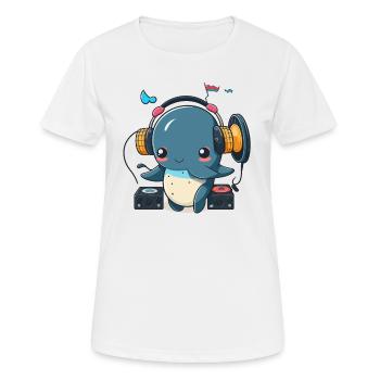 Whale Beats - Women's Breathable T-Shirt - white - Front - AI Model Female 172 dark (172cm)