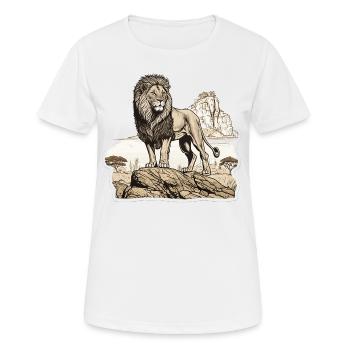 Regal Lion - Women's Breathable T-Shirt - white - Front - AI Model Female 172 dark (172cm)