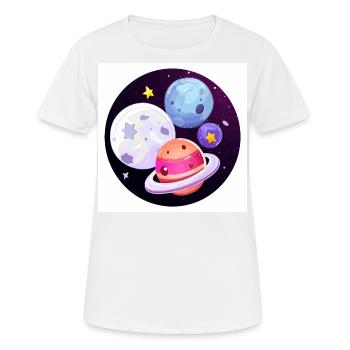 Aventure cosmique - T-shirt respirant Femme - blanc - Devant - AI Model Female 172 dark (172cm)