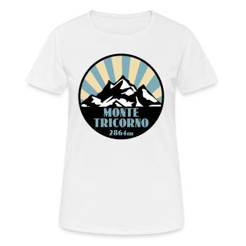Monte Tricorno - T-shirt respirant Femme - blanc - Devant - AI Model Female 172 dark (172cm)