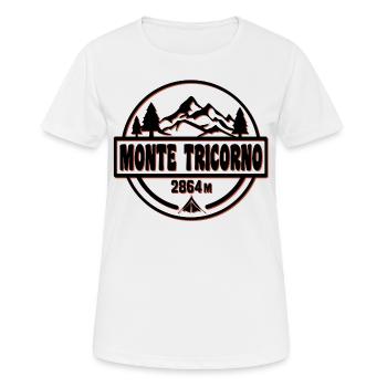 Monte Tricorno - T-shirt respirant Femme - blanc - Devant - AI Model Female 172 dark (172cm)