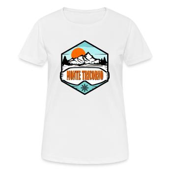 Monte Tricorno - T-shirt respirant Femme - blanc - Devant - AI Model Female 172 dark (172cm)