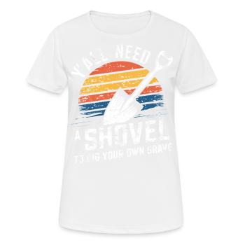 Rétro Sunset Shovel fossoyer Funny Morbid - T-shirt respirant Femme - blanc - Devant - AI Model Female 172 dark (172cm)