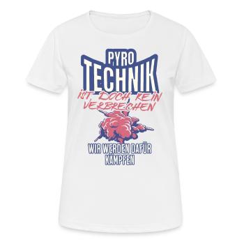 La pyrotechnie n’est pas un crime - Meme Spruch - T-shirt respirant Femme - blanc - Devant - AI Model Female 172 dark (172cm)