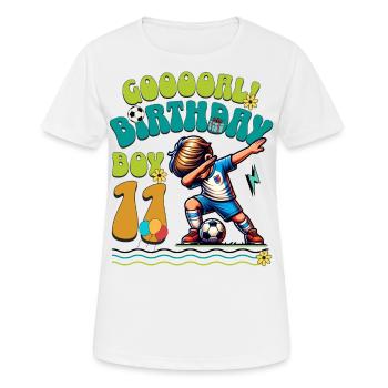 11th Birthday Football - Women's Breathable T-Shirt - white - Front - AI Model Female 172 dark (172cm)