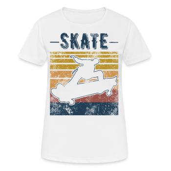 Skate Skater Skateboard - T-shirt respirant Femme - blanc - Devant - AI Model Female 172 dark (172cm)