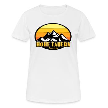Hohe Tauern Österreich - Frauen T-Shirt atmungsaktiv - Weiß - Vorne - AI Model Female 172 dark (172cm)