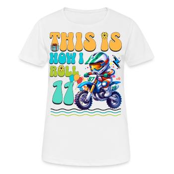 Motocross 11th Birthday - Women's Breathable T-Shirt - white - Front - AI Model Female 172 dark (172cm)