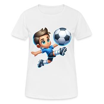 Football - T-shirt respirant Femme - blanc - Devant - AI Model Female 172 dark (172cm)