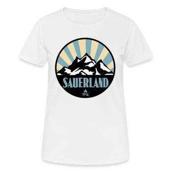 Sauerland - Frauen T-Shirt atmungsaktiv - Weiß - Vorne - AI Model Female 172 dark (172cm)