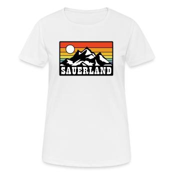 Sauerland - Frauen T-Shirt atmungsaktiv - Weiß - Vorne - AI Model Female 172 dark (172cm)