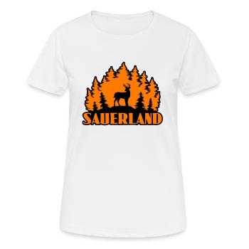 Sauerland - Frauen T-Shirt atmungsaktiv - Weiß - Vorne - AI Model Female 172 dark (172cm)