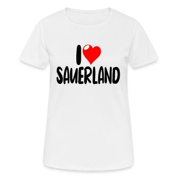 Sauerland - Frauen T-Shirt atmungsaktiv - Weiß - Vorne - AI Model Female 172 dark (172cm)