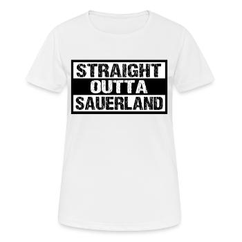 Sauerland - Frauen T-Shirt atmungsaktiv - Weiß - Vorne - AI Model Female 172 dark (172cm)