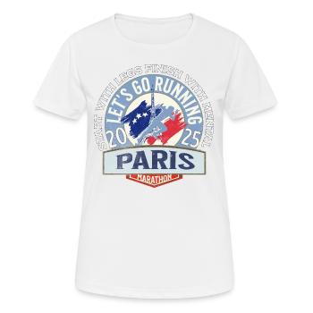Auf geht's zum Paris-Marathon - Frauen T-Shirt atmungsaktiv - Weiß - Vorne - AI Model Female 172 dark (172cm)
